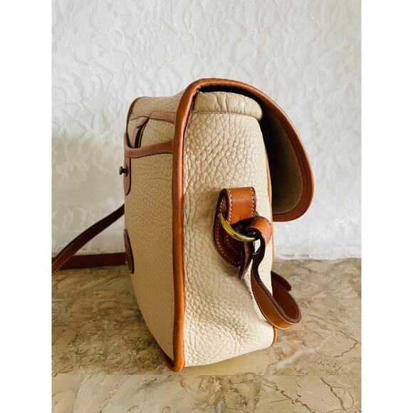 Vtg DOONEY and BOURKE tan beige braided toggle equestrian crossbody/shoulder bag - Picture 5 of 9